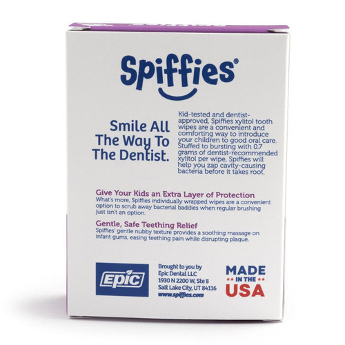 Spiffies Xylitol Tooth Wipes - 20 Wipes