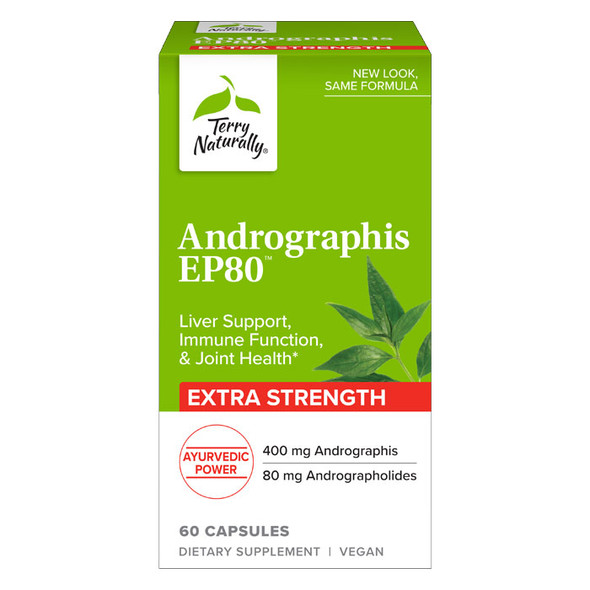 Terry Naturally Andrographis EP80 Extra Strength - 60 capsule bottle