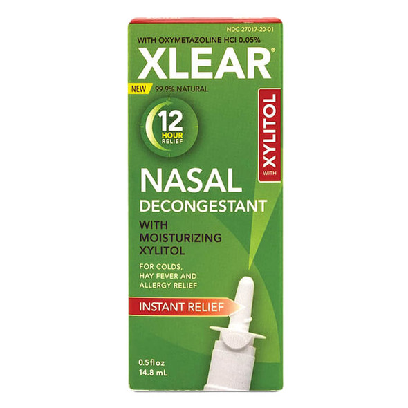Xlear 12-Hour Nasal Decongestant Spray - .5 oz bottle