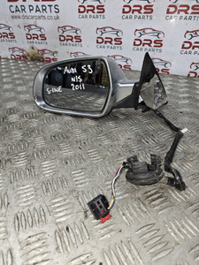 AUDI S3 8P DOOR WING MIRROR S-LINE 3 DOOR (ALUMINIUM) PASSENGER LEFT 2009 - 2012 AUDI S3 8P DOOR WING MIRROR S-LINE 3 DOOR (ALUMINIUM) PASSENGER LEFT 2009 - 2012