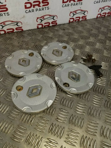 RENAULT MEGANE CONVERTIBLE CENTRE CAPS ALLOY WHEELS COMPLETE WITH BOLTS LOCK KEY