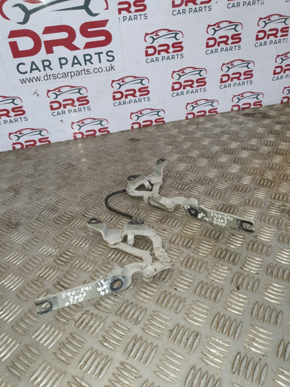 BMW E90 BONNET HINGES PAIR IN SILVER E91 TOURING 3 SERIES 2005 - 2012
