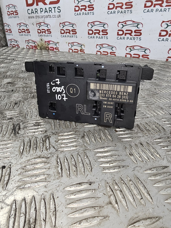 MERCEDES CLC COUPE DOOR CONTROL MODULE DRIVERS RIGHT (2038700426) CL203 (8 - 11)