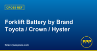 Forklift Battery Cross-Reference: Toyota, Crown, Hyster, Yale, Raymond, Linde