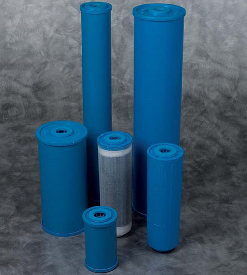 Aries High Purity Mixed Bed Deionizer Cartridges, 2.5" x 20", Blue, (Case of 9)