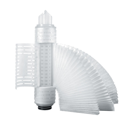 Absolute Rated Poly-Ray Pleated Filter, 2.5" x 30", Silicone O-Ring, 0.2 micron, 222/Flat End Cap (Box of 20)
