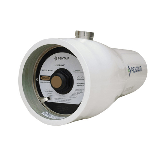 Pentair CodeLine 80S30-5 8" x 200" FRP Membrane Housing, Coded, Heads, Side Port, 1D5D, 300 PSI, 5 Membranes