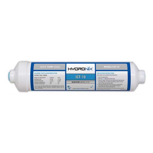 Inline Coconut Filter, 1000 Gallon, 2"x6", 1/4" Female NPT Basic Port
