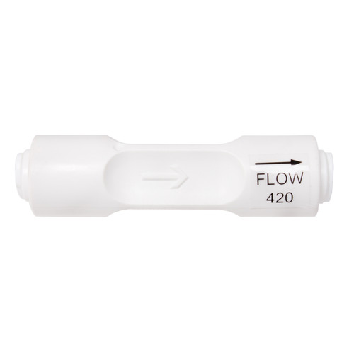 Inline Style Flow Restrictor 420 ml/min, 1/4" Quick Connect (Box of 200)