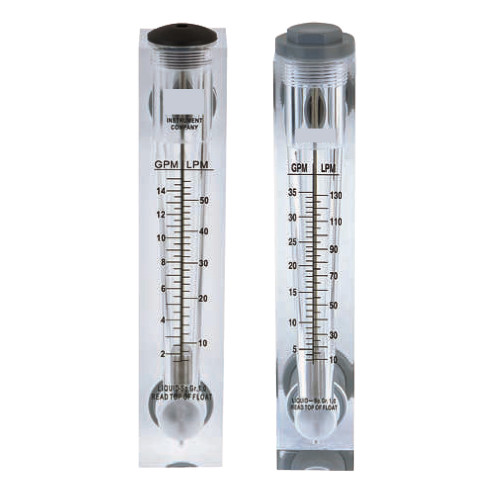 Flow Meter, 0.2 - 2 Gallons Per Minute, 1/2" NPT, Panel Mount