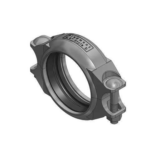Piedmont grooved pipe Style D Coupling, 4.0 inch, 1200 psi, Duplex Stainless Steel
