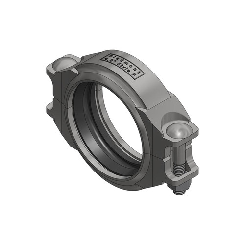 Piedmont grooved pipe Style F Coupling, 4.0 inch, 400 psi, Duplex Stainless Steel