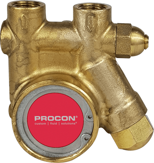 Procon 101E100F11FA Brass Rotary Vane Water Pump, 100 GPH, 151 to 250 PSI Relief Valve