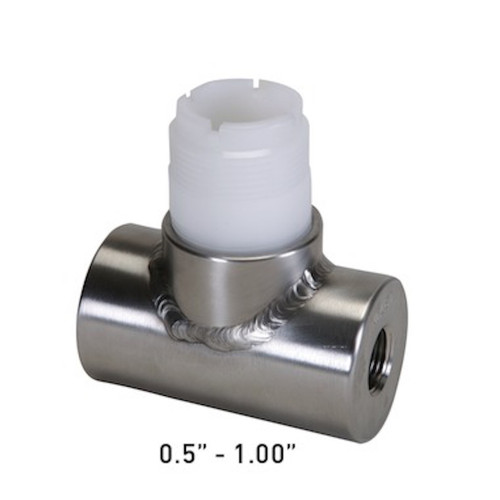 Signet 198801784 1.5" 316 SS (1.4401) Threaded Tees with NPT Threads with PVDF Insert