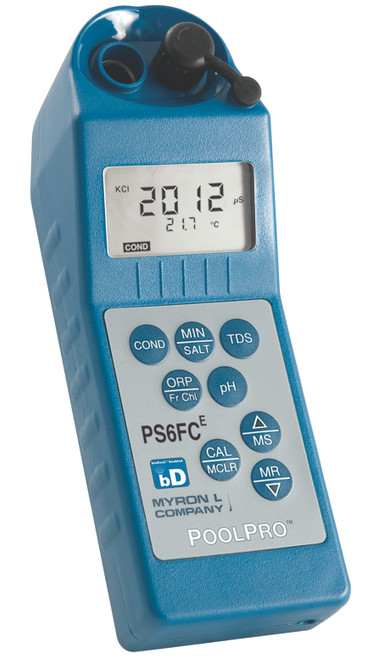 Myron L PoolPro™ PS6FCE-BD — Conductivity, TDS, Salinity, pH, ORP, FCE™ & Temperature, bluDock enabled