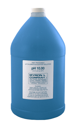 Myron L pH 10 Buffer Solution — NIST Traceable, 1 Gallon