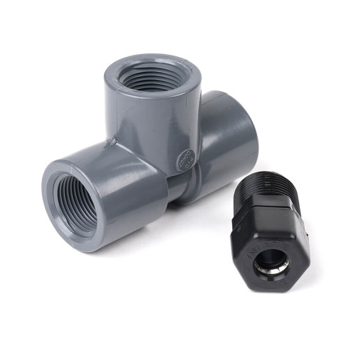 Sensorex FC75P and FC75C Polypropylene Gland Fitting and PVC Flow Cell Kit 3/4″ (Tee and Gland Fitting)