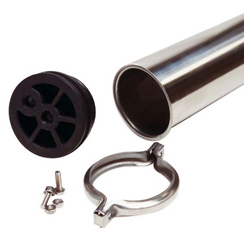 Membrane housing, 304 stainless steel, 4 x 80, 250 psi, end port 1/2 x 3/4