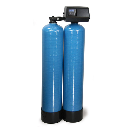 Fleck 9100 SXT Electronic Meter Control Twin-Alternating Water Softener-- 24,000 Grain, Twin Mineral Tanks and Bypass