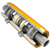 Cutaway of the Energy Recovery PX Pressure Exchanger showing the ceramic-alumina rotor, sleeve and endcovers — the rotor is the only moving part.
