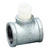 Signet 1.25" Galvanized Iron Threaded Tee with NPT Threads and PVDF Insert, 198801422