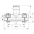 Signet 735310036 Instrument Installation Fitting Type 310 (FKM black), PN 16, Standard PVDF, 0.5"