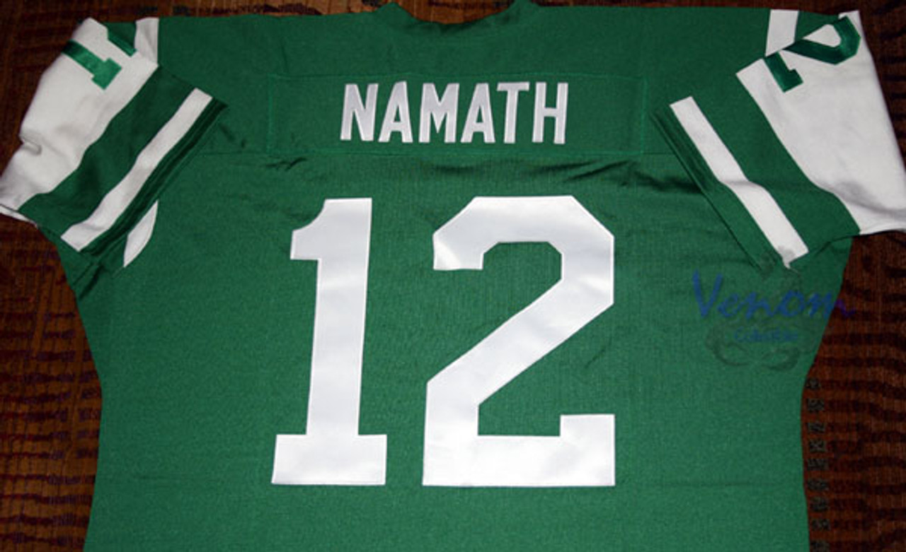 M & N Authentic 1968 New York Jets Joe Namath #12 Dark Jersey