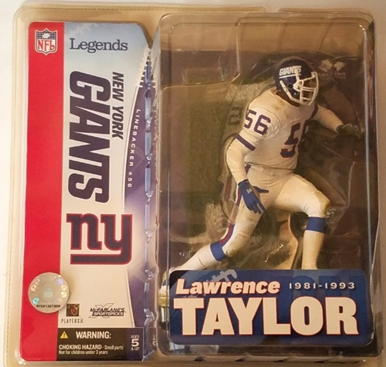 Lawrence Taylor NY Giants Variant (White) NFL Legends 1 Figure