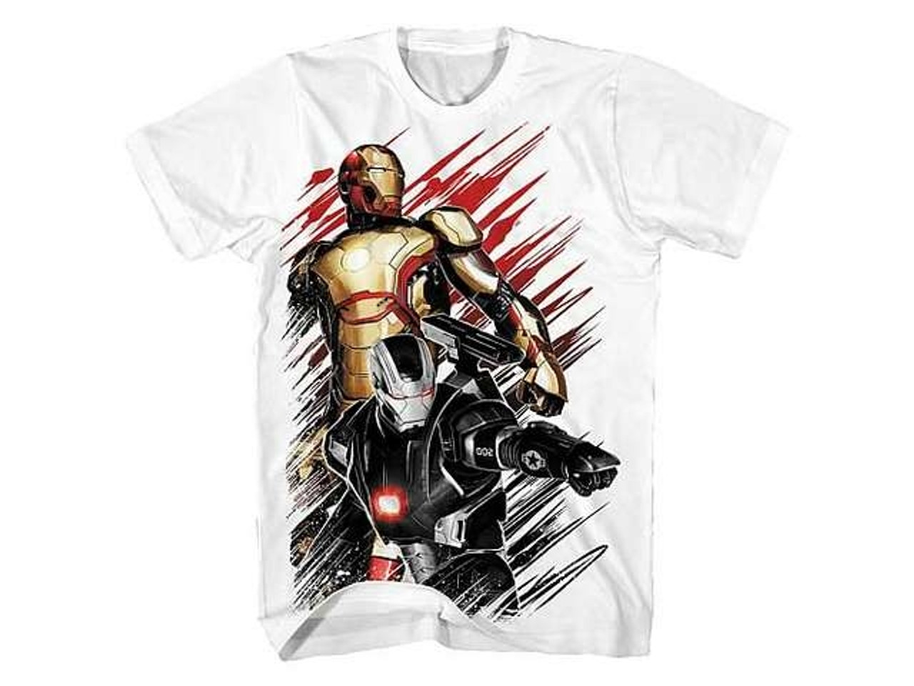 Iron Man 3 Marvel .50 Caliber White T Shirt