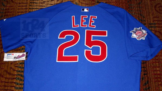 Chicago Cubs #25 Derrek Lee AUTHENTIC Alt. Blue Jersey - Venom