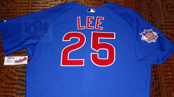 Buy the Womens Blue Chicago Cubs Derrek Lee #25 Baseball-MLB