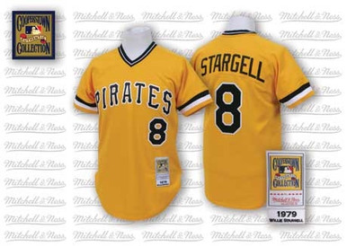 Pirates Authentic Mitchell & Ness Throwback Jersey Signed by (35