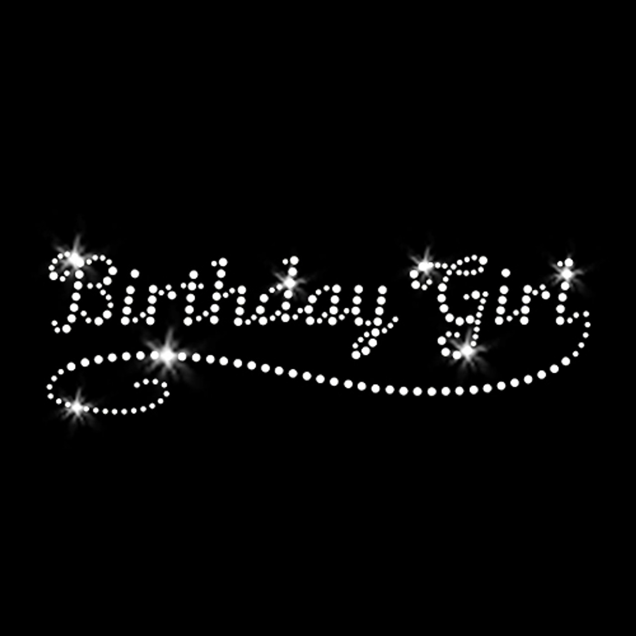 Birthday Girl Glitter Button - Black