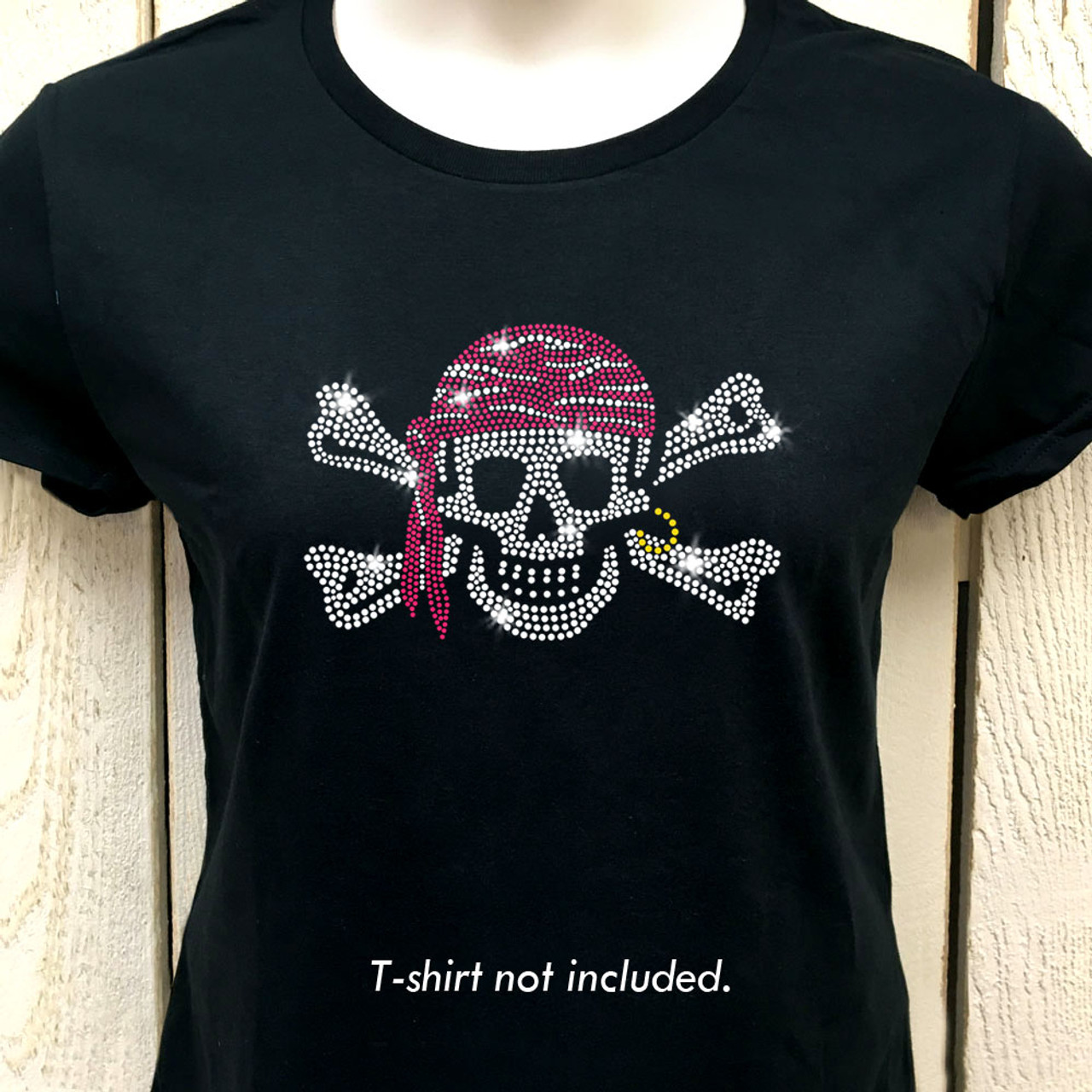 Pink Pirate Skull And Crossbones T-Shirt