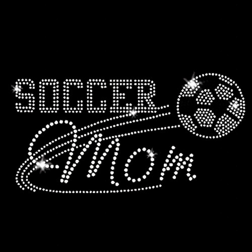 Soccer Mom Iron On Rhinestone Transfer