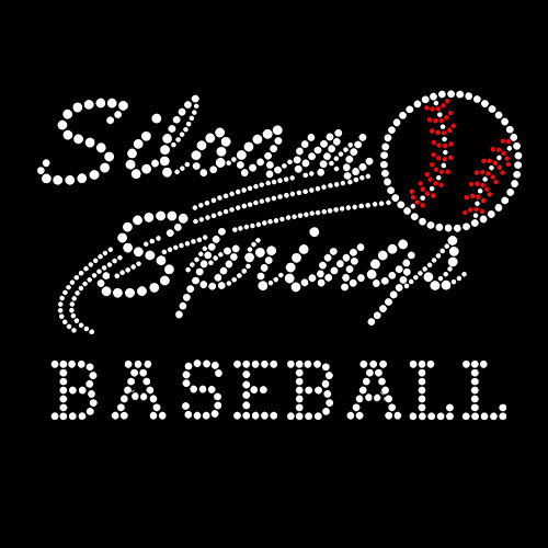 Custom Design Baseball Iron On Rhinestone Transfer