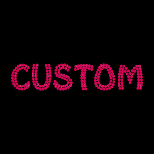 Custom Name or Word with Hot Pink Rhinestone Funky Style Letters