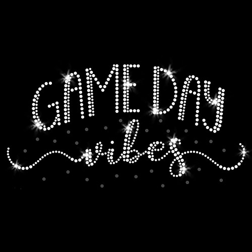 Game Day Vibes Iron On Rhinestone Transfer