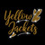 Yellow Jackets Sparkly Gold Iron-on Rhinestone Rhinestud Transfer