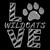 Love Wildcats Clear Iron On Rhinestone Transfer