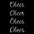 Set of 4 Cheer Script Iron On Rhinestone Transfer