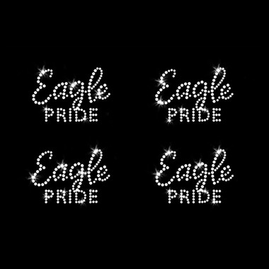 Pride Rhinestone Transfer Set of 4 XS Eagle Pride Iron On Rhinestone Transfers