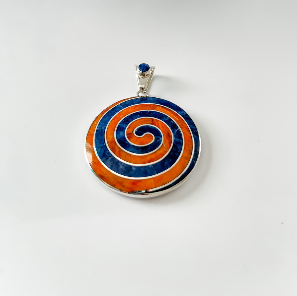 LAPIS AND CORAL PENDANT