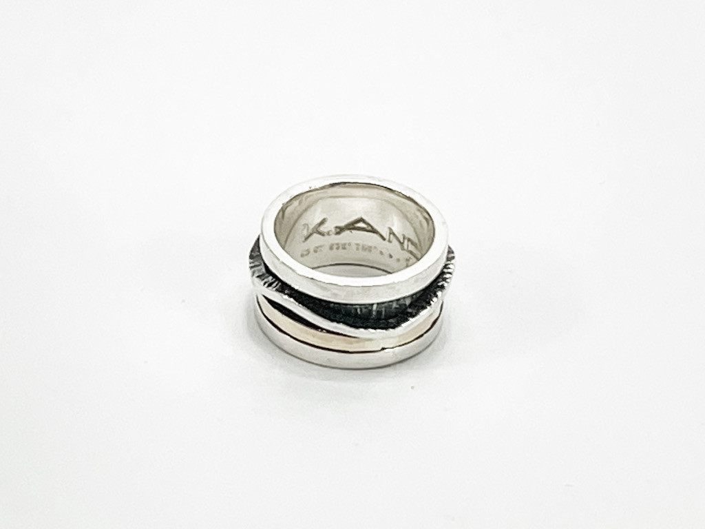 Sterling Silver and 18K Gold Band Ring