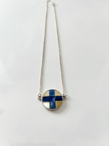 MOTHER OF PEARL AND LAPIS NECKLACE