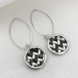 HILL TRIBE • TWO TONE CHAMPA DROP WEAVE EARRINGS