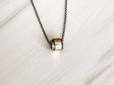 Sterling Silver and 18K Gold Tube Choker