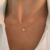 BALL CHAIN STAR PENDANT