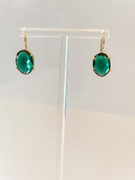 OVAL GREEN TOURMALINE EARRING