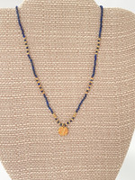 LAPIS LAZULI NATURAL STONE BEADED NECKLACE